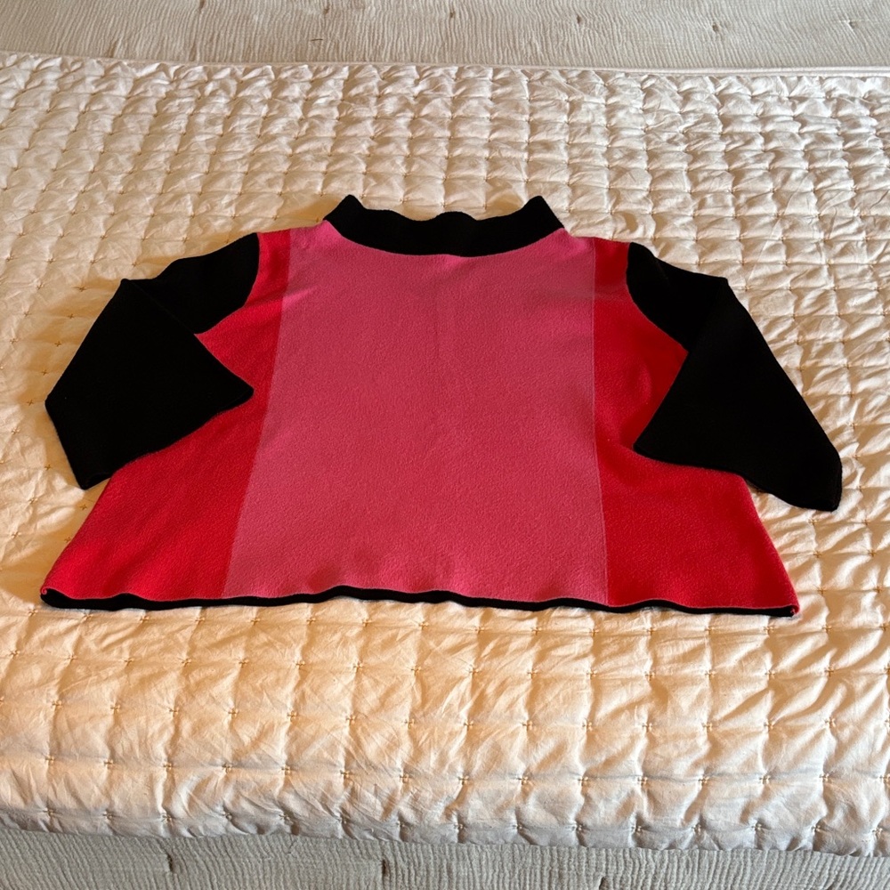 Pink and Black Colorblock sweater